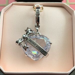 Juicy Couture Heart Stone Banner Charm